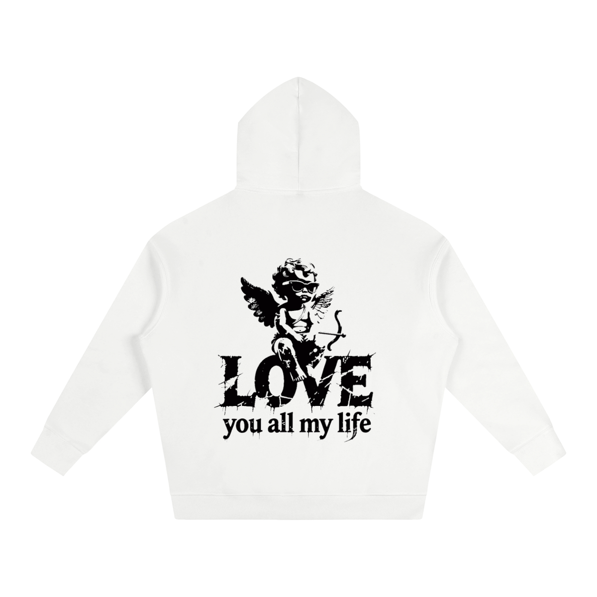 Love You All My Life Oversize Fleeced Hoodie