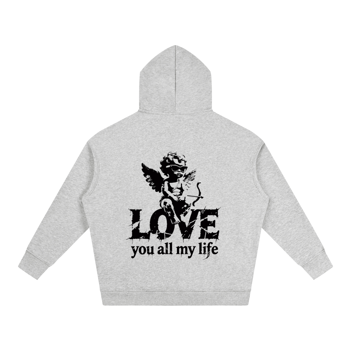Love You All My Life Oversize Fleeced Hoodie