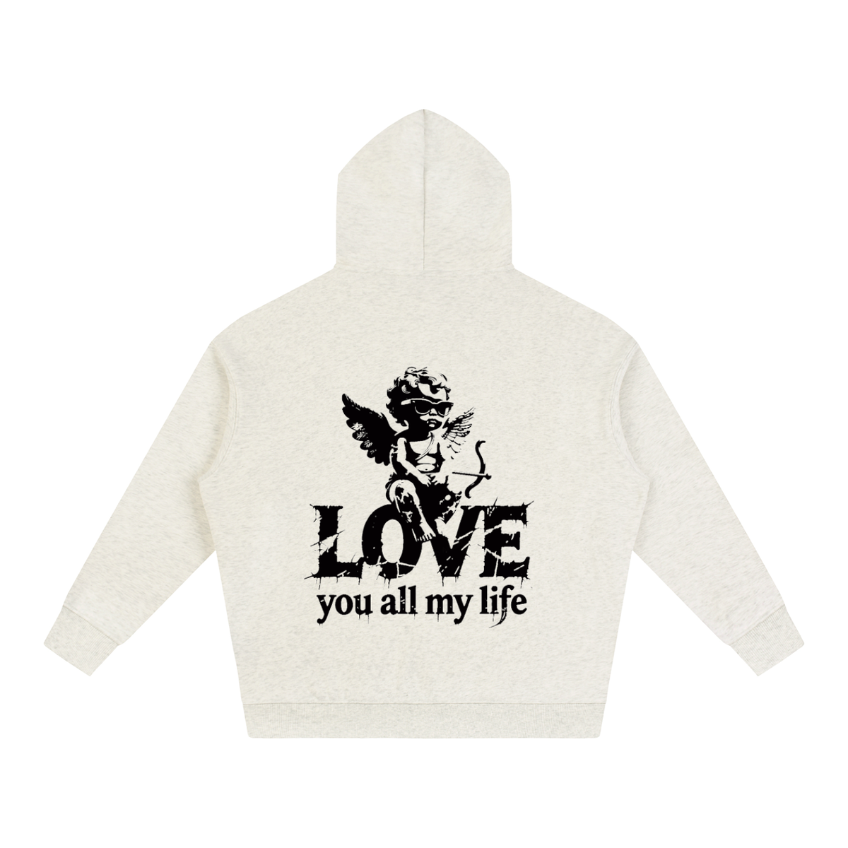 Love You All My Life Oversize Fleeced Hoodie