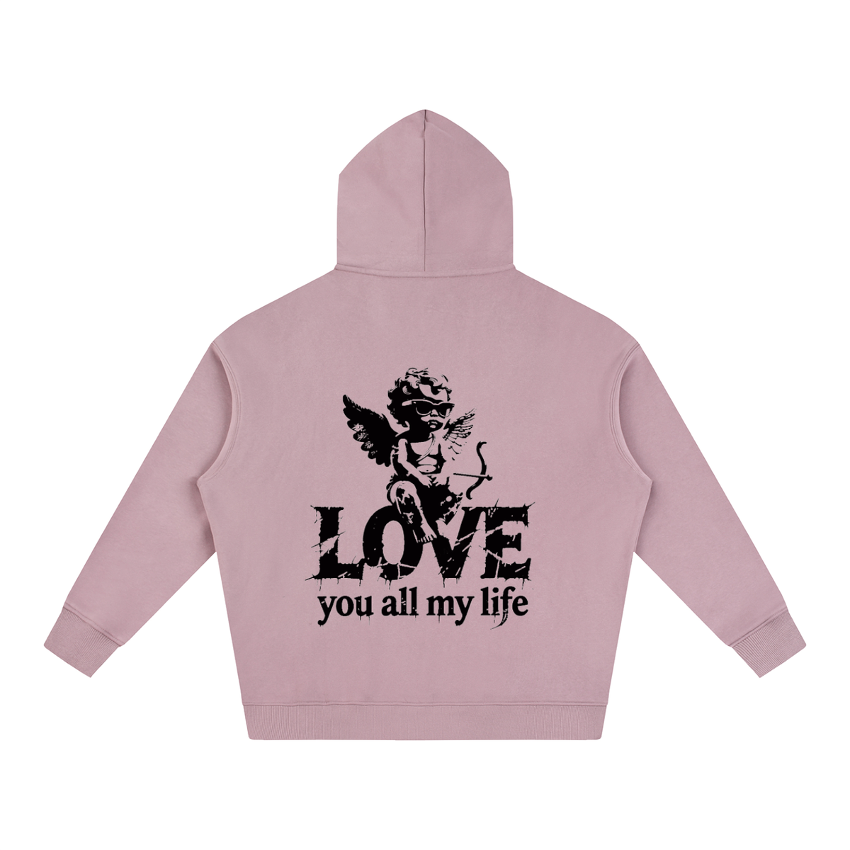 Love You All My Life Oversize Fleeced Hoodie